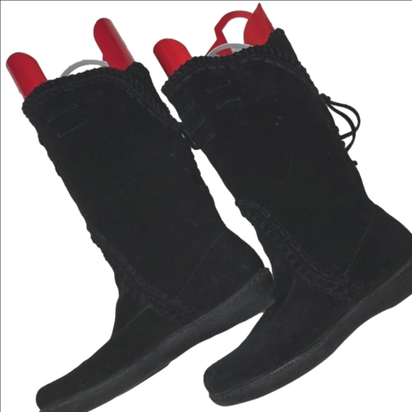 9 West Shoes - Blk Boots w/a Soft Top -              Like new!